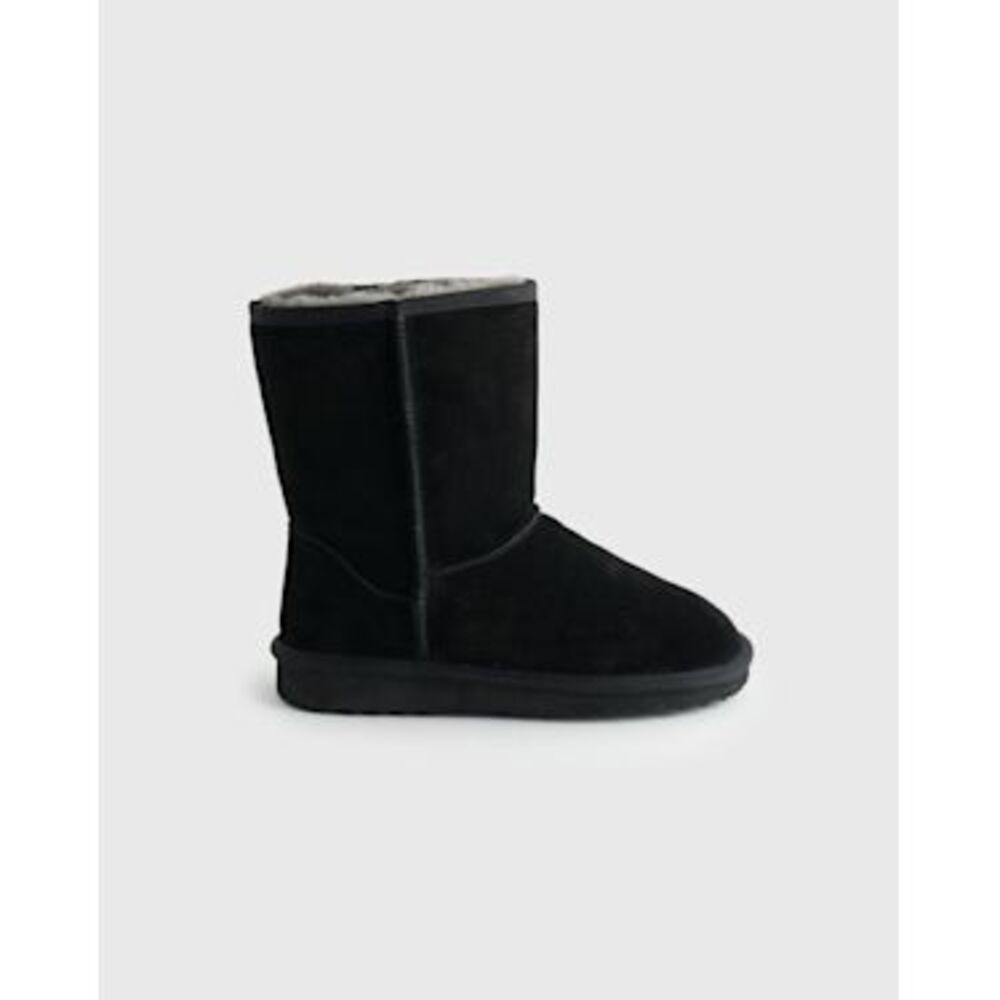 Quince Australian Shearling Mid-Calf Boot Black Shoes 6